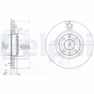Фото диск гальмівний Delphi BG2407 Диск гальмівний Delphi BG2407