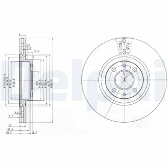 Диск гальмівний Delphi BG2407