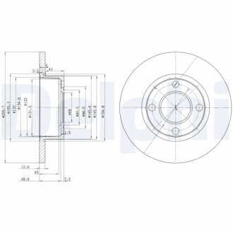 Фото диск гальмівний Delphi BG2752 Диск гальмівний Delphi BG2752