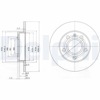 Фото диск гальмівний Delphi BG2753C Диск гальмівний Delphi BG2753C