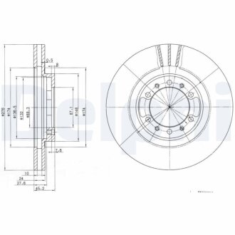Фото диск гальмівний Delphi BG3099 Диск гальмівний Delphi BG3099