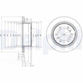 Фото диск гальмівний Delphi BG3105 Диск гальмівний Delphi BG3105