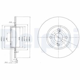 Тормозний диск Delphi BG3186