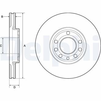 Диск гальмівний Delphi BG3713C