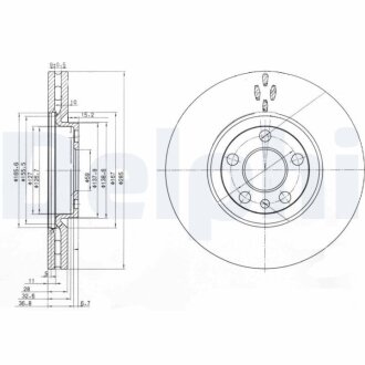 Диск гальмівний Delphi BG3740