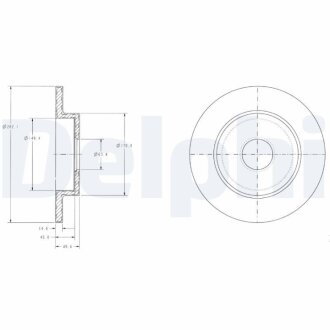 Фото диск гальмівний Delphi BG3761 Диск гальмівний Delphi BG3761