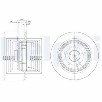 Диск гальмівний Delphi BG3969