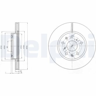 Фото диск гальмівний Delphi BG4093C Диск гальмівний Delphi BG4093C