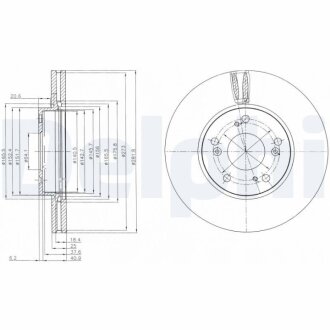 Фото диск гальмівний Delphi BG4119 Диск гальмівний Delphi BG4119