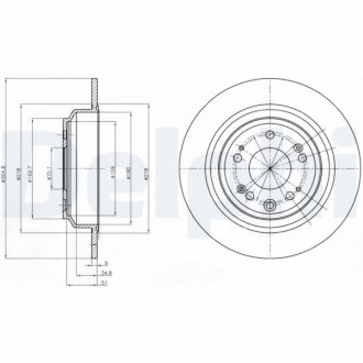 Фото диск гальмівний Delphi BG4196C Диск гальмівний Delphi BG4196C