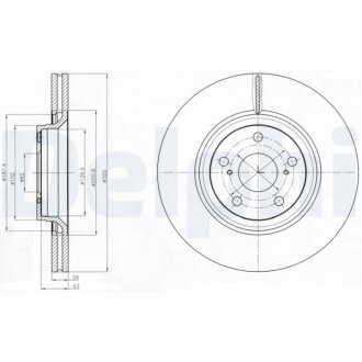 Фото диск гальмівний Delphi BG4235 Диск гальмівний Delphi BG4235
