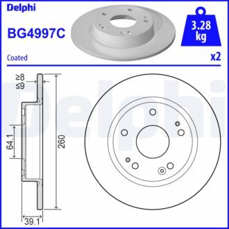 Диск гальмівний Delphi BG4997C