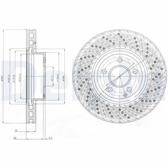 Фото диск гальмівний Delphi BG9076C Диск гальмівний Delphi BG9076C
