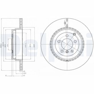 Фото диск гальмівний Delphi BG9080C Диск гальмівний Delphi BG9080C