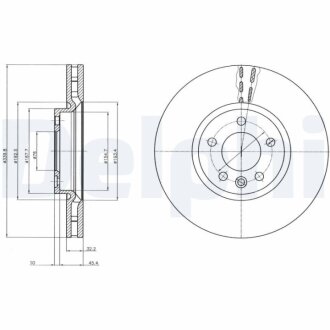 Фото диск гальмівний Delphi BG9106 Диск гальмівний Delphi BG9106