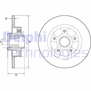 Диск гальмівний Delphi BG9132RS