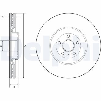 Фото диск гальмівний Delphi BG9233C Диск гальмівний Delphi BG9233C