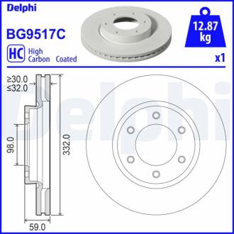 Диск гальмівний Delphi BG9517C