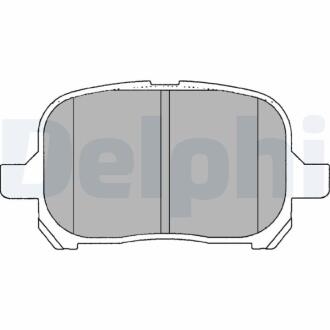 Комплект гальмівних колодок з 4 шт. дисків Delphi LP1144