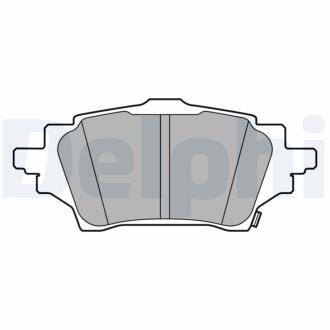 Комплект гальмівних колодок з 4 шт. дисків Delphi LP3608
