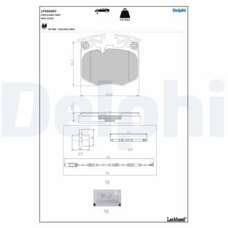 Комплект гальмівних колодок з 4 шт. дисків Delphi LP5066EV