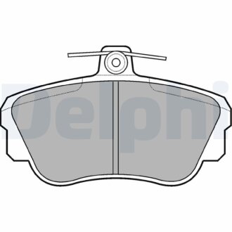 Комплект гальмівних колодок з 4 шт. дисків Delphi LP639