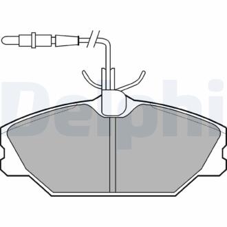Комплект гальмівних колодок з 4 шт. дисків Delphi LP788