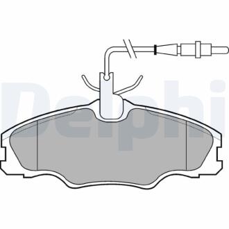 Комплект гальмівних колодок з 4 шт. дисків Delphi LP985