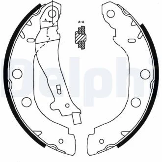 Комплект гальмівних колодок з 4 шт. барабанів Delphi LS1828