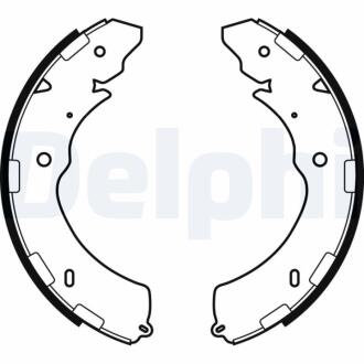 Комплект гальмівних колодок з 4 шт. барабанів Delphi LS2064