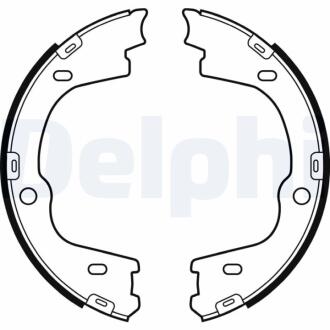 Колодки гальмівні барабанні (комплект 4 шт) Delphi LS2086