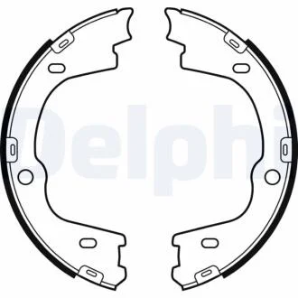 Колодки гальмівні барабанні (комплект 4 шт) Delphi LS2086