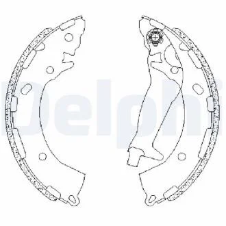 Комплект гальмівних колодок з 4 шт. барабанів Delphi LS2195
