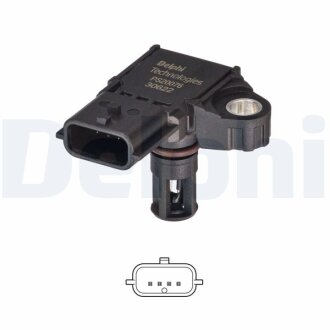 Фото датчик тиску у впускному колектор Delphi PS20076-12B1 Датчик тиску у впускному колектор Delphi PS20076-12B1