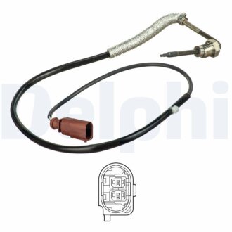 Фото датчик температури вiдпрацьованих газiв Delphi TS30152 Датчик температури вiдпрацьованих газiв Delphi TS30152