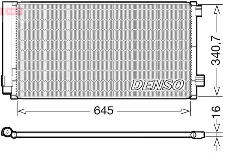 Радіатор кондиціонера (Конденсатор) DENSO DCN06020 (фото 1)