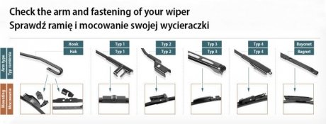 Щітка стеклоочіст. 650/475 VW PASSAT B8 (3G) (14-) безкаркасна (вир-во) DENSO DF-077 (фото 1)