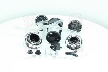Сигнал дудка з компресором 2шт хром 165/215мм 12V <ДК> Dk-Дорожная Карта SL-A1014C