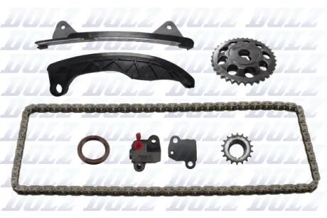 Комплект ланцюга ГРМ з шестернями TOYOTA/PSA 1,0 1KR-FE DOLZ SKCC050F