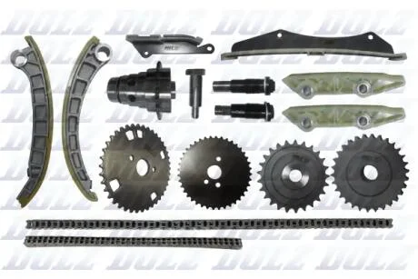 Комплект ланцюгів ГРМ з шестернями FIAT/IVECO/PSA 3,0 HDi F1CE0481D/F1CFA 06- (вир-во) DOLZ SKCC060
