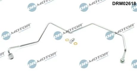 Трубка турбокомпрессора ДВЗ (чорний метал) DR Motor DRM02618