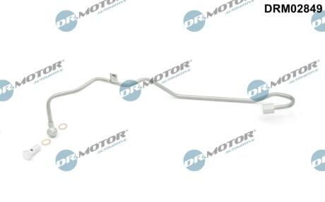 Трубка турбокомпрессора ДВЗ (чорний метал) DR Motor DRM02849