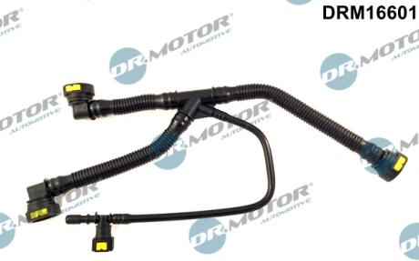 Шланг вентиляції пластиковий з фітингами DR Motor DRM16601