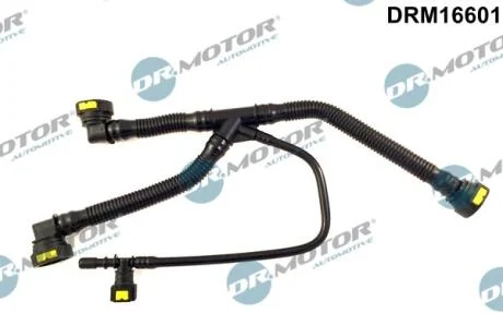 Шланг вентиляції пластиковий з фітингами DR Motor DRM16601