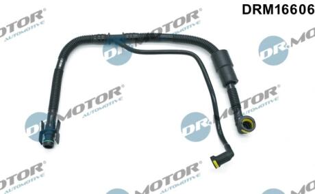 Шланг вентиляції пластиковий з фітингами DR Motor DRM16606