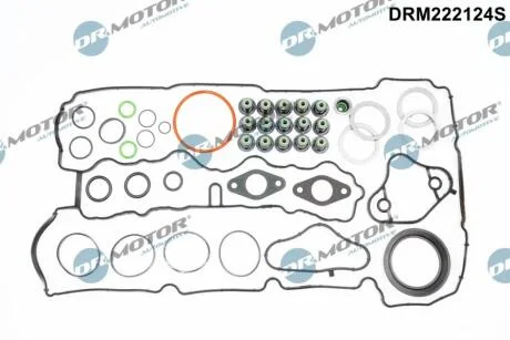 Комплект прокладок з різних матеріалів DR Motor DRM222124S