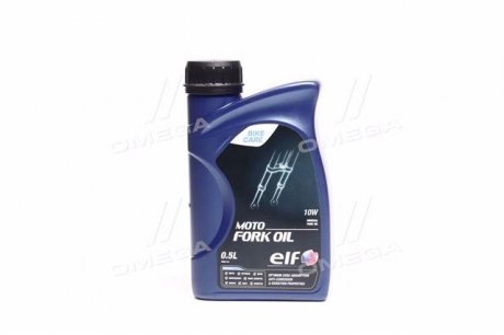 Мастило гидравл.. MOTO FORK OIL 10W (Каністра 0.5л) для вилок и амортизаторов ELF 194973