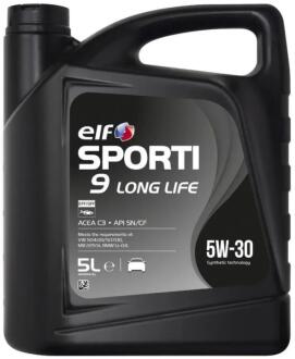 Олива моторна SPORTI 9 LONG LIFE 5W-30 (Каністра 5л) ELF 214251