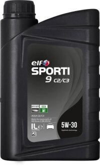 Олива моторна SPORTI 9 C2/C3 5W-30 (Каністра 1л) ELF 214259
