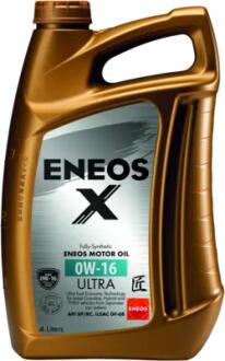 Олива моторна 0W-16 X ULTRA API SN/SN Plus, ILSAC GF-6B, 4л, синт. Eneos EU0020301N